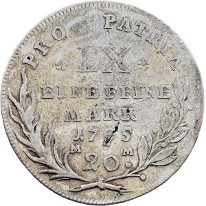 Georg Karl von Fechenbach, 20 Konventionskreuzer 1795, MM, Würzburg