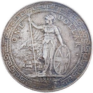 George V., 1 Trade Dollar 1911, B, Bombay