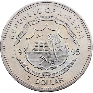 Liberia, 1 Dollar 1995, PM, Pobjoy