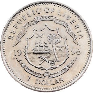 Liberia, 1 Dollar 1996, PM, Pobjoy