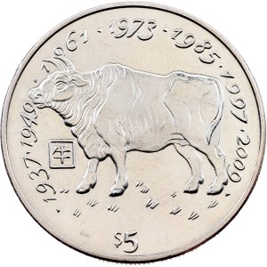 Liberia, 5 Dollars 2000