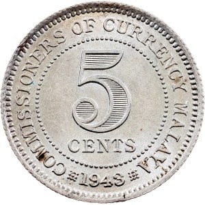 George VI., 5 Cents 1943, London