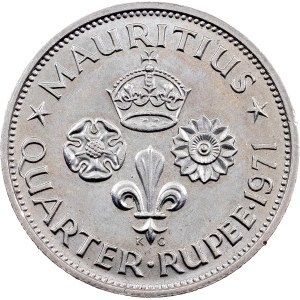 Elizabeth II., 1/4 Rupee 1971, London
