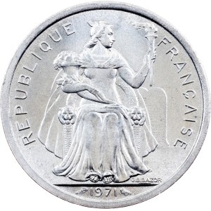 Francouzské zámořské území, 2 franky 1971, Paříž
