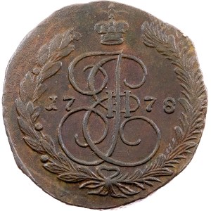Catherine II., 5 Kopecks 1778, EM, Ekaterinburg