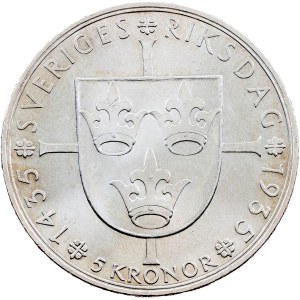 Gustaf V., 5 Kronen 1935, G, Kungsholmen