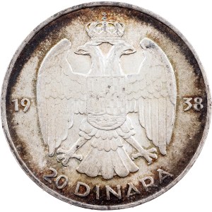 Petar II., 20 Dinara 1938, Paris