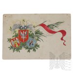 Second Polish Republic Patriotic Postcard - Eagle, Poland, Lithuania, Ruthenia, Polish Painters