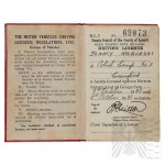 PSZnZ Vodičský preukaz – Ignacy Nadurski Crawford, Škótsko, 1940, poľský tábor č. 5, vojenský dokument, 1. obrnená divízia
