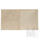 PSZnZ Dočasné osvědčení 18. lvovský střelecký prapor, Kříž za statečnost 1947 Bolesław Żabczyński