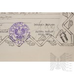 PSZnZ Certificate of Completion of Platoon Commander Courses — 15th Vilnius “Wolves” Rifle Battalion, 5th Vilnius Infantry Brigade, 5th Kresy Infantry Division, 5KDP