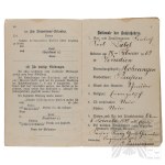 German Empire - Military ID Card, Karl Däbel, Kaiser Franz Guard Grenadier Regiment No. 2, 1889, Braniewo Foot Guard