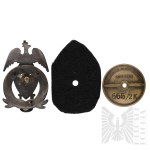 PSZnZ Badge of the 25th Wielkopolska Uhlan Regiment; Regimental Badge of the 2nd Polish Corps; Picchiani & Barlacchi, Italy