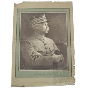 France: Poster of French Marshal Philippe Pétain — Vichy, World War II, France