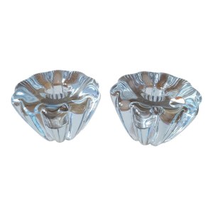 Orrefors, Pair of Candlesticks, Orrefors