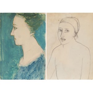 Jerzy Nowosielski (ur. 1943), Portret - praca dwustronna, lata 40. XX w.