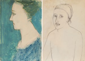 Jerzy Nowosielski (ur. 1943), Portret - praca dwustronna, lata 40. XX w.
