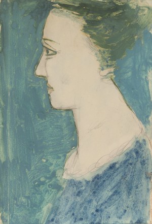 Jerzy Nowosielski (ur. 1943), Portret - praca dwustronna, lata 40. XX w.