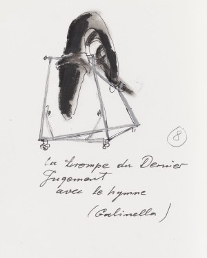 Tadeusz Kantor (1915 Wielopole Skrzyńskie - 1990 Kraków), Szkic koncepcyjny do cricotage’u 