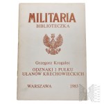 PRL Militaria Badge Library of the 1st Krechowiec Lancers Regiment Grzegorz Krogulec - Warsaw 1983