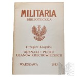 PRL Militaria Badge Library of the 1st Krechowiec Lancers Regiment Grzegorz Krogulec - Warsaw 1983