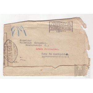 PSZnZ Envelope of a Letter to Katowice from the Polish Army Camp in Coetquidan - Polish Army in France 1940