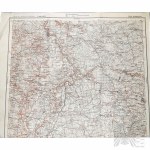 II RP - German Map Used in the WP - Kurland Gubernia, Courland, General Inspectorate of the Armed Forces.