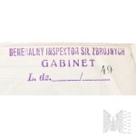 II RP - German Map Used in the WP - Kurland Gubernia, Courland, General Inspectorate of the Armed Forces.