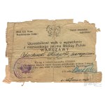 WP In the East/LWP/PRL Acknowledgement for Participation in the Struggle for Warsaw - Warsaw - Independent Motorized Battalion