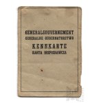 Third Reich/Occupation Kennkarte Recognition Card - Tomaszow Mazowiecki