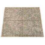 III Reich Impregnated Map 1:300000 - Radom, Kozienice, Wierzbnik, Grójec, Końskie, Białobrzegi, Mazowieckie Voivodship