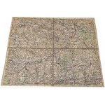 Third Reich Impregnated Map 1:300000 - Kielce, Sandomierz, Mielec, Tarnow