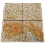 Third Reich Impregnated Map of Krakow/Krakau 1:1000000 - Krakow, Czestochowa, Katowice, Gliwice, Lublin