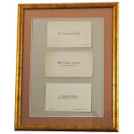 PRL Frame of Business Cards by Tadeusz Zarecki - President of the City of Kielce, Deputy Prosecutor of the Regional Court of Walbrzych.