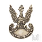 II RP - Polish Czapkowy Eagle wz.19 - Treasurer and Fiszbein, White Metal