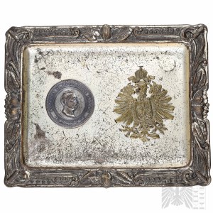 German Empire Decorative Tray with Image of Kaiser Wilhelm II.
