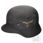 2WW/III Reich Germany - Luftwaffe M40 helmet, Stahlhelm M40 Blaugrau Quist Size 62- 54/55.