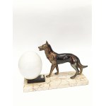 Art Deco desk lamp on marble base