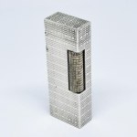 Silver-plated brutalist Dunhill lighter