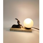 Art Deco desk lamp on marble base