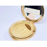 Gold-plated compact with mirror and Stratton powder