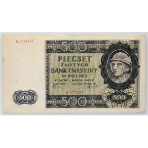 General Government, 500 zlotych, March 1, 1940, Series A