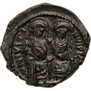 Byzantium, Justin II and Sofia 565-578, ½ Follis, Nicomedia
