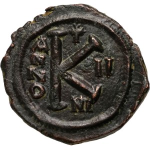 Byzantium, Justin II and Sofia 565-578, ½ Follis, Nicomedia