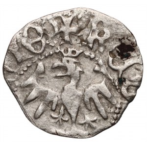Władysław Jagiełło 1386–1434, Halbgroschen, Krakau, Signatur X