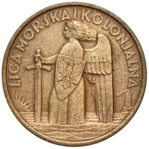 Second Polish Republic, undated medal (1935), Maritime and Colonial League / 15th anniversary of regaining access to the sea