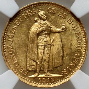 Hungary, Franz Joseph I, 10 crowns 1913 KB, Kremnica, key date