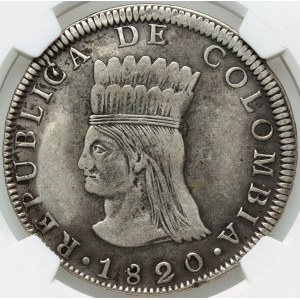 Colombia, Cundinamarca, 8 Reales 1820 JF