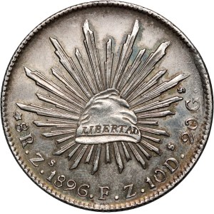 Mexico, 8 Reals 1896 Zs FZ, Zacatecas
