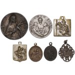 World, set of religious medallions, (7 pieces)